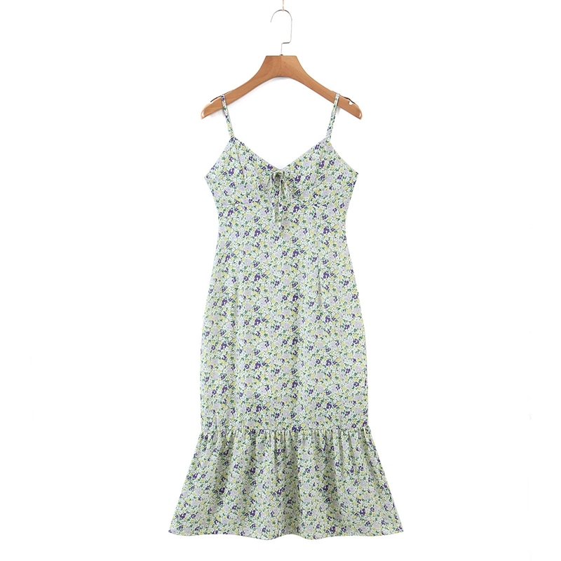 Summer Cami Dress Floral Ruffles Mermaid Spaghetti Strap Midi Vacation Beach Sleeveless Womens 210525, Green
Summer Cami Dress Floral Ruffles Mermaid Spaghetti Strap Midi Vacation Beach Sleeveless Womens 210525, Green