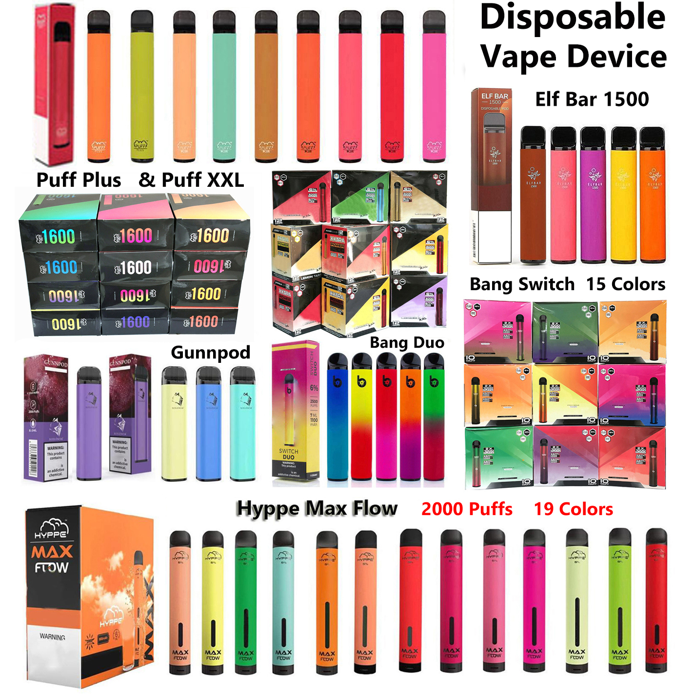 Puff Plus Elf BarDisposable Vapes E Cigarettes Bang XXL Switch Duo Hyppe Max Flow Gunnpod 800 1500 1600 2000 Puffs Vape Pen Electronic Cigarette
Puff Plus Elf BarDisposable Vapes E Cigarettes Bang XXL Switch Duo Hyppe Max Flow Gunnpod 800 1500 1600 2000 Puffs Vape Pen Electronic Cigarette