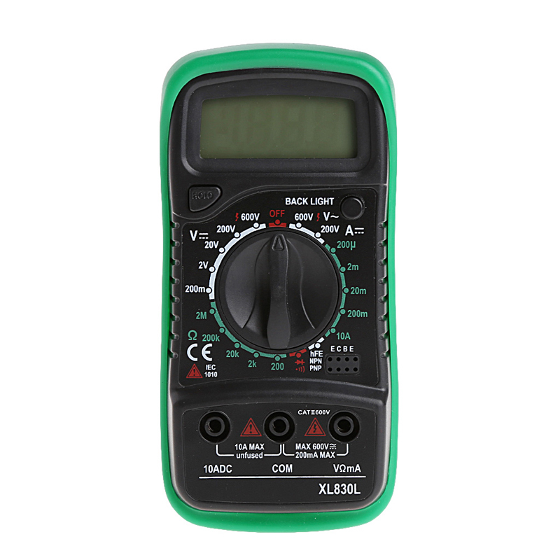 Ootdty High Quality Handheld Telt With Temperature Management Lcd Digital Multimeter Tester XL830L Without Battery