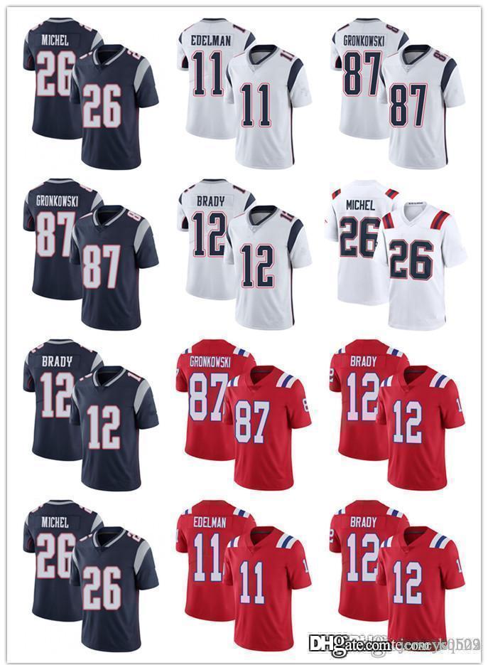 Men Women Youth New England Patriots 12 Tom Brady 87 Rob Gronkowski 11 Julian Edelman 26 Sony Michel navy Football Jerseys, Black;red
Men Women Youth New England Patriots 12 Tom Brady 87 Rob Gronkowski 11 Julian Edelman 26 Sony Michel navy Football Jerseys, Black;red