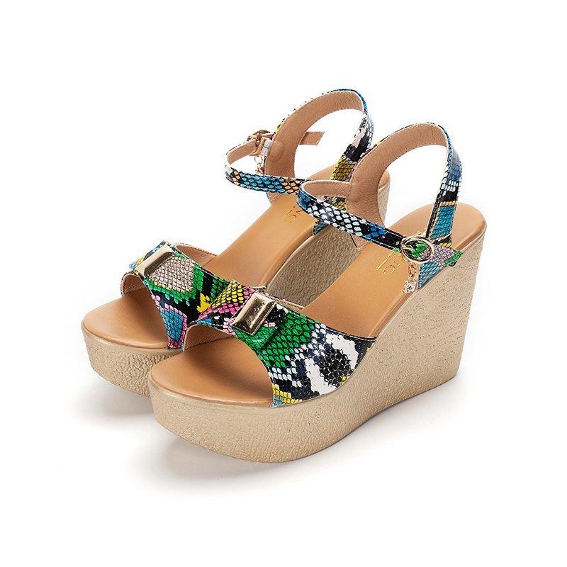 Sandals Arrivals 2021 Summer Woman High Heels 11CM Wedges Elegant Pu Leather Platform Peep Toe Sandalis Metal Buckle Shoes, 11cm heels green
Sandals Arrivals 2021 Summer Woman High Heels 11CM Wedges Elegant Pu Leather Platform Peep Toe Sandalis Metal Buckle Shoes, 11cm heels green