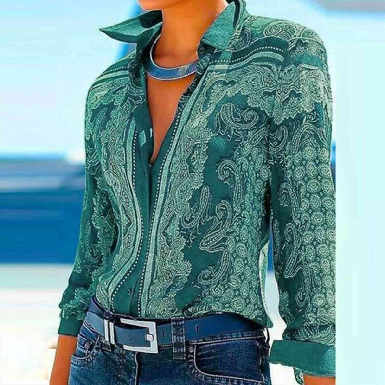 fashion graffiti line print elegant women blouses turn down collar loose spring autumn office lady blusas, White 
fashion graffiti line print elegant women blouses turn down collar loose spring autumn office lady blusas, White