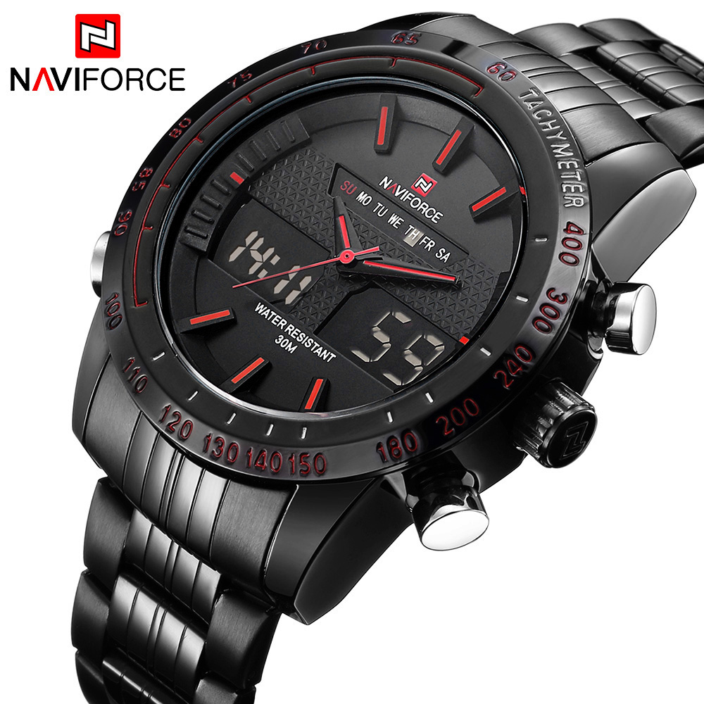 Luxury Brand NAVIFORCE Men Fashion Sport Watches Mens Quartz Digital Analog Clock Man Full Steel Wrist Watch relogio masculinog, Sbr
Luxury Brand NAVIFORCE Men Fashion Sport Watches Mens Quartz Digital Analog Clock Man Full Steel Wrist Watch relogio masculinog, Sbr