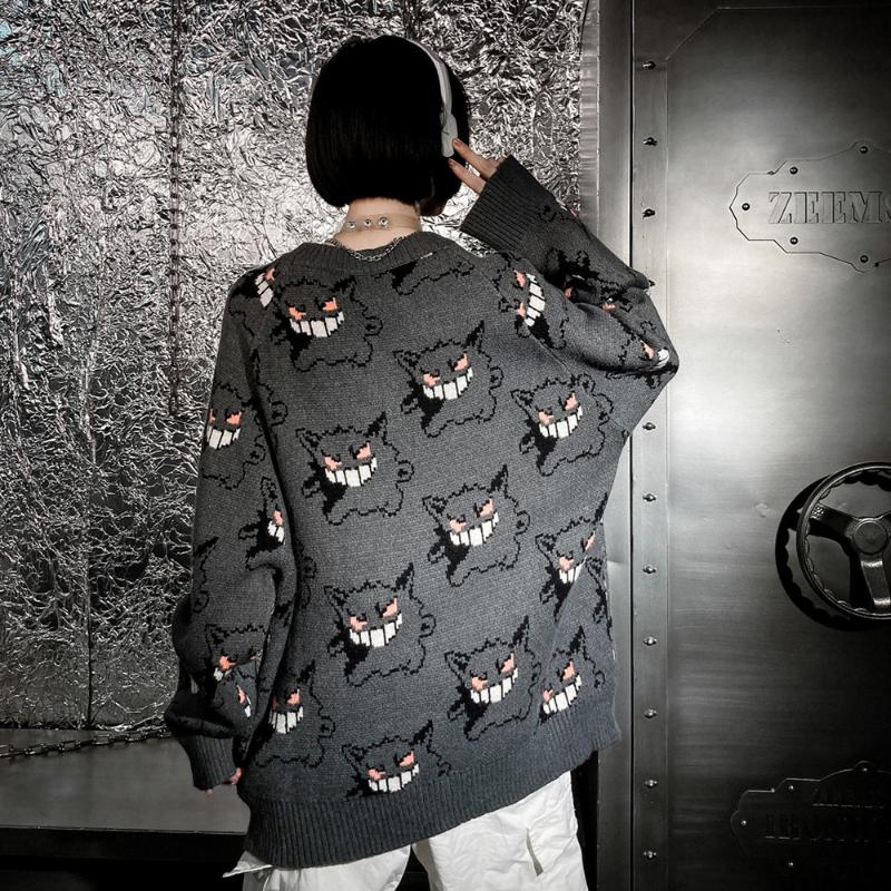 Women's Sweaters Couple Loose Fashion Jumpers Street Cool Thick Man Long Knitted Hipster Top Drak Gray Women Gothic Pullover Cartoon Sweater, Dark gray
Women's Sweaters Couple Loose Fashion Jumpers Street Cool Thick Man Long Knitted Hipster Top Drak Gray Women Gothic Pullover Cartoon Sweater, Dark gray