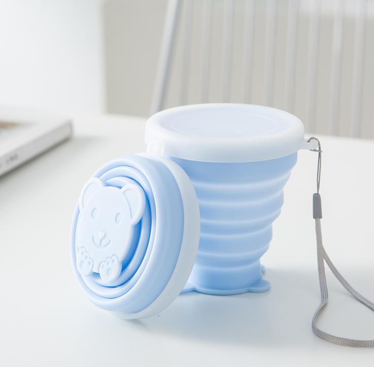 200ML Silicone Folding Water Bottles Outdoor Travel Portable Retractable Cup Cute Storage Sport Drinkware SN2349 Z260202