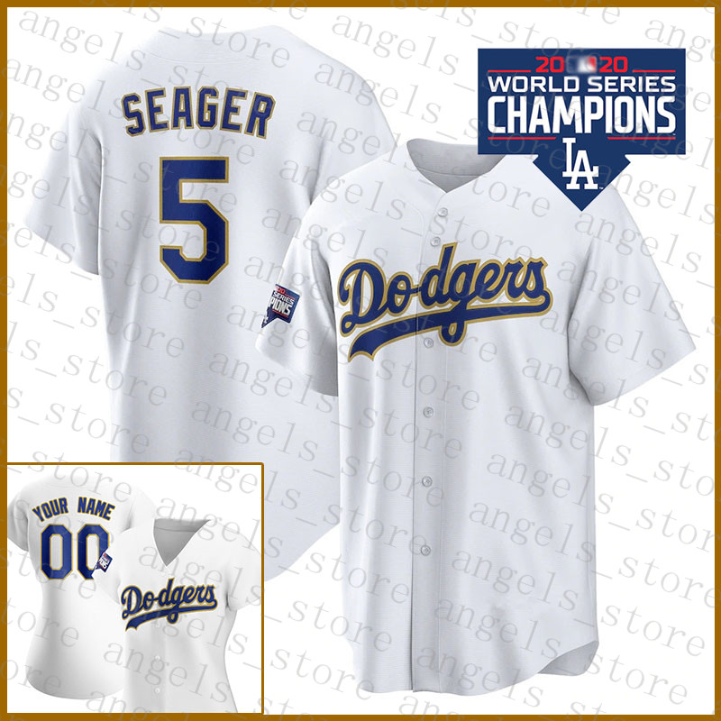 Los Mens Angeles Women Dodgers Custom 5 Corey Seager White/Gold 2021 Gold Program Replica Player Jersey 99 Hyun-Jin Ryu 31 Mike Piazza CHRAP, Custom(daoqi 2020 retro
Los Mens Angeles Women Dodgers Custom 5 Corey Seager White/Gold 2021 Gold Program Replica Player Jersey 99 Hyun-Jin Ryu 31 Mike Piazza CHRAP, Custom(daoqi 2020 retro