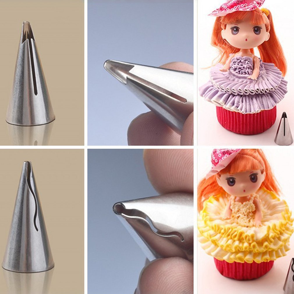 7 Styles/batch Decorating Tip Set Leather Cream Metals Rvs Icing Piping Nozzles Cake Decoration Cupcake Baking tool