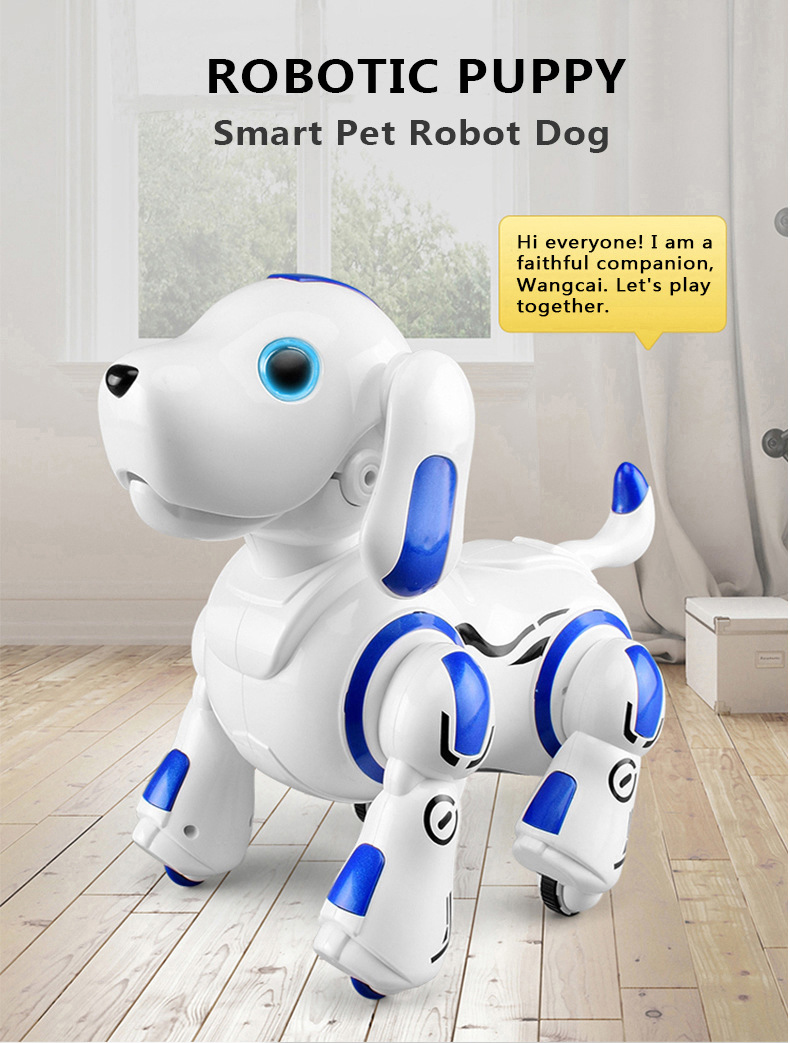 Electronics RobotsNew Remote Control Smart Robot Dog Programable 2.4G Wireless Kids Toy Intelligent Talking Robot Dog Electronic