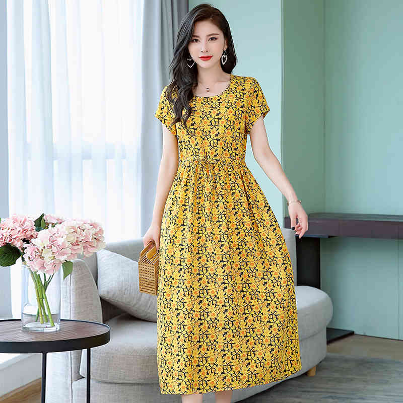 Summer Beach Dress Woman Dresses Plus Size Women Floral Sunflower Dress print Ladies Backless Party Dress Female vestidos 210409