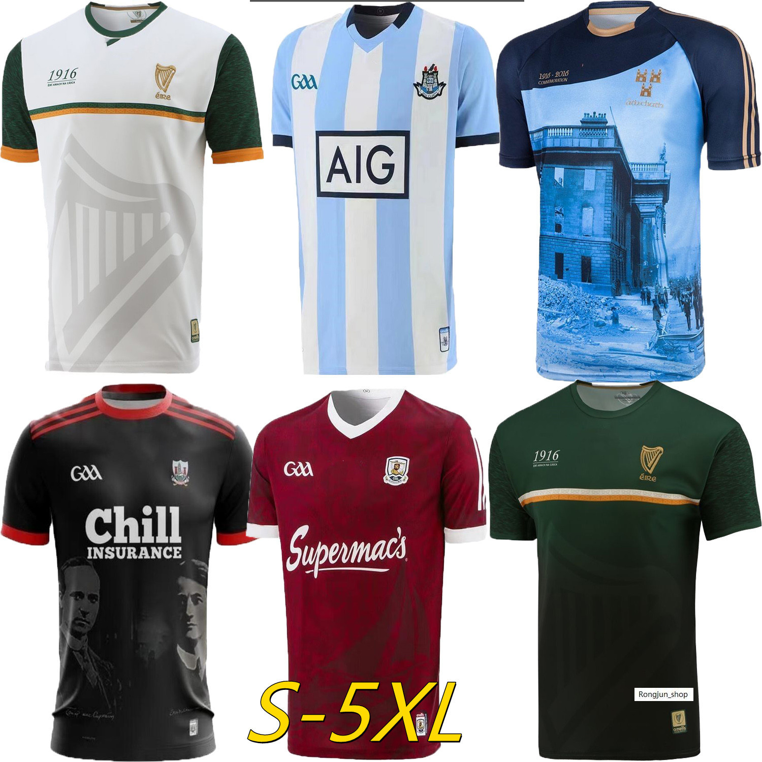GAA Carlow Roscommon OFFALYS NEWYORK Rugby Jerseys LONGFORD Limerick WEXFORD KILKENNY Donegal Antrim KERRY TYRONE MAYO CORK MEATH GALWAY, Black;gray
GAA Carlow Roscommon OFFALYS NEWYORK Rugby Jerseys LONGFORD Limerick WEXFORD KILKENNY Donegal Antrim KERRY TYRONE MAYO CORK MEATH GALWAY, Black;gray