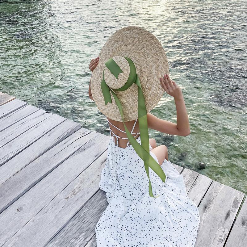 Hat Lady Summertime Big Brim French Retro Hepburn Elegant Straw Seaside Versatile Beach Sun Protection Wide Hats, Green
Hat Lady Summertime Big Brim French Retro Hepburn Elegant Straw Seaside Versatile Beach Sun Protection Wide Hats, Green
