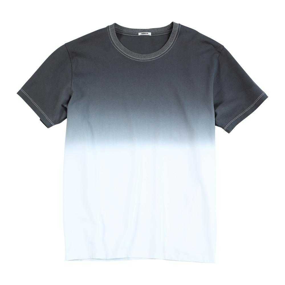summer hang dye t-shirt contrast color 100% cotton tops causal breathable plus size Tees SI980533 210623