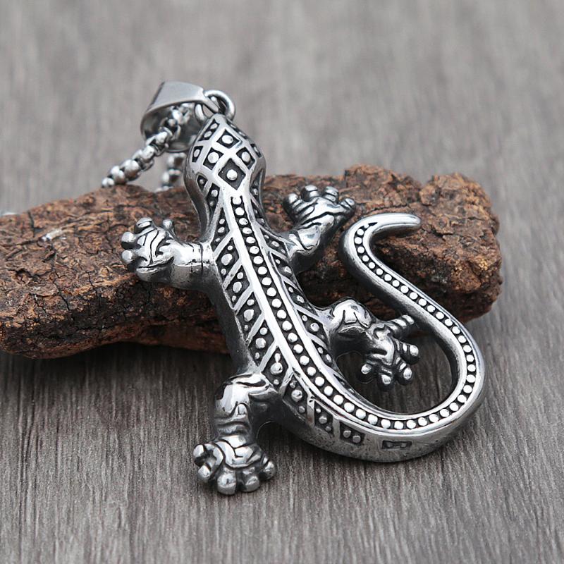 Pendant Necklaces Punk Hip Hop Boy Animal Gecko Necklace Fashion Biker Stainless Steel Men Chain Jewelry Gift Wholesale
Pendant Necklaces Punk Hip Hop Boy Animal Gecko Necklace Fashion Biker Stainless Steel Men Chain Jewelry Gift Wholesale