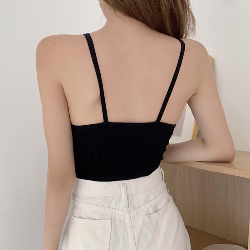 Summer Korean Style Arbitrary Collocation Simple Youth Solid Color Beautiful Back Sleeveless Camisole Vest 202104 Women's Tanks & Camis
Summer Korean Style Arbitrary Collocation Simple Youth Solid Color Beautiful Back Sleeveless Camisole Vest 202104 Women's Tanks & Camis