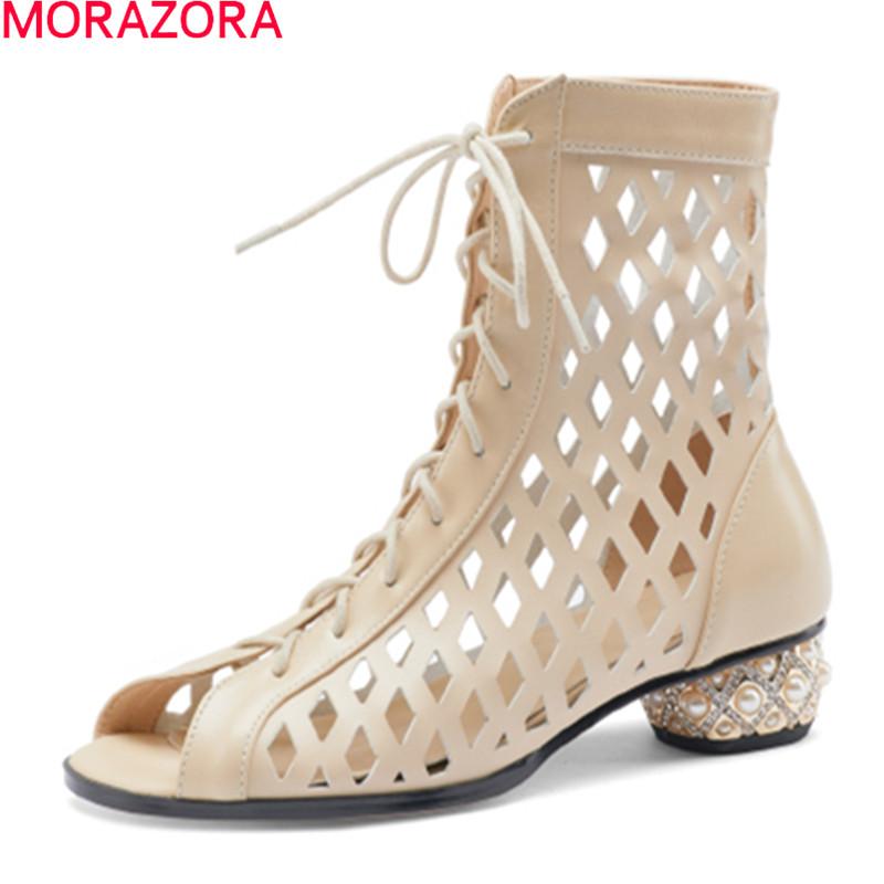 Boots MORAZORA 2021 Big Size 33-44 Women Genuine Leather Summer Low Heel Round Toe Fashion Casual Shoes Ankle, Black
Boots MORAZORA 2021 Big Size 33-44 Women Genuine Leather Summer Low Heel Round Toe Fashion Casual Shoes Ankle, Black