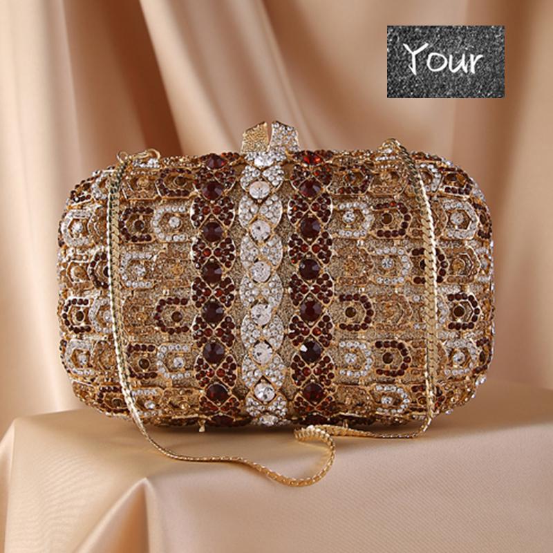 Evening Bags White Rhinestone Wedding Clutch Purse Fashion Gold Metal Crystal Clutches Luxury Ladies Diamond Prom Dinner Handbags Female Bag
Evening Bags White Rhinestone Wedding Clutch Purse Fashion Gold Metal Crystal Clutches Luxury Ladies Diamond Prom Dinner Handbags Female Bag