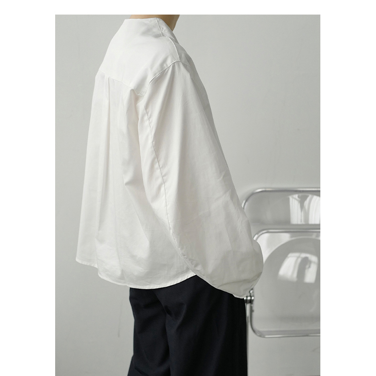 IEFB /men's wear Niche white shirt for male Spring short style bubble sleeve oversized pullover cool shirts male 9Y3373 210524