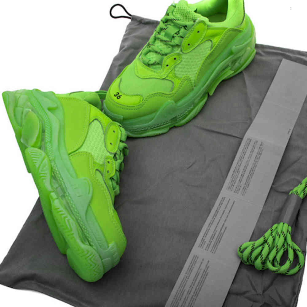 TopTriple S shoes neon green Triple S Sneakers for Women Men Grandpa Trainer Vintage Dad Shoes clear bubble Bottom 17colors big si yemianbu, Color 3
TopTriple S shoes neon green Triple S Sneakers for Women Men Grandpa Trainer Vintage Dad Shoes clear bubble Bottom 17colors big si yemianbu, Color 3