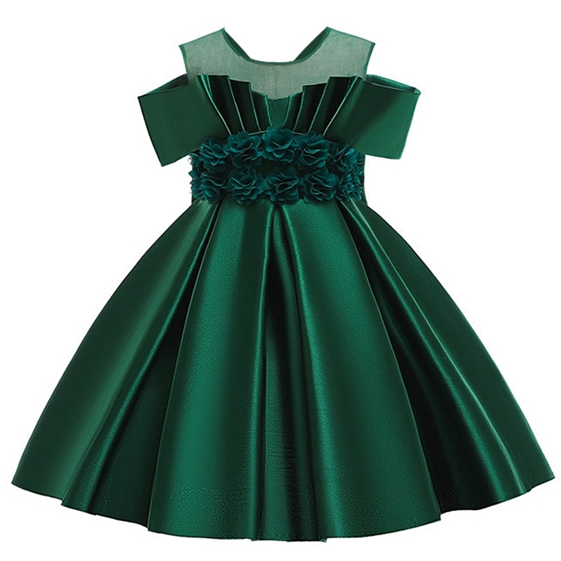 Flower Girl Dress Baby Princess Dresses for Kids Girls Wedding Party Vestidos Infant Tutu Kid Christmas Clothes 210508