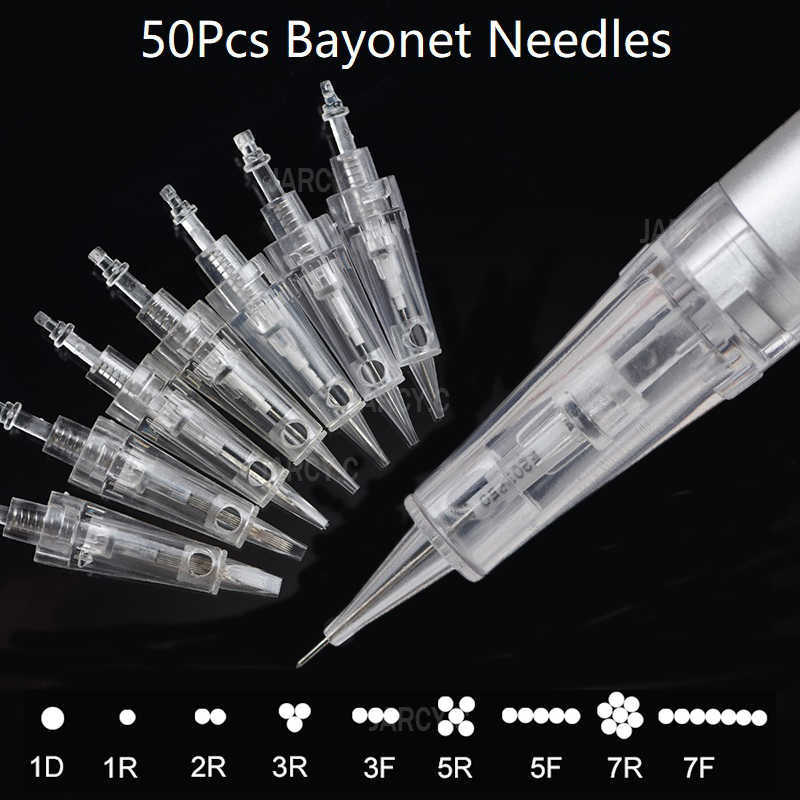 50pcs disposable permanent makeup Cartridge needles Bayonet Tattoo gun 1RL/3RL/5RL for digital eyebrow/lips/eyeliner machine 211012 
50pcs disposable permanent makeup Cartridge needles Bayonet Tattoo gun 1RL/3RL/5RL for digital eyebrow/lips/eyeliner machine 211012