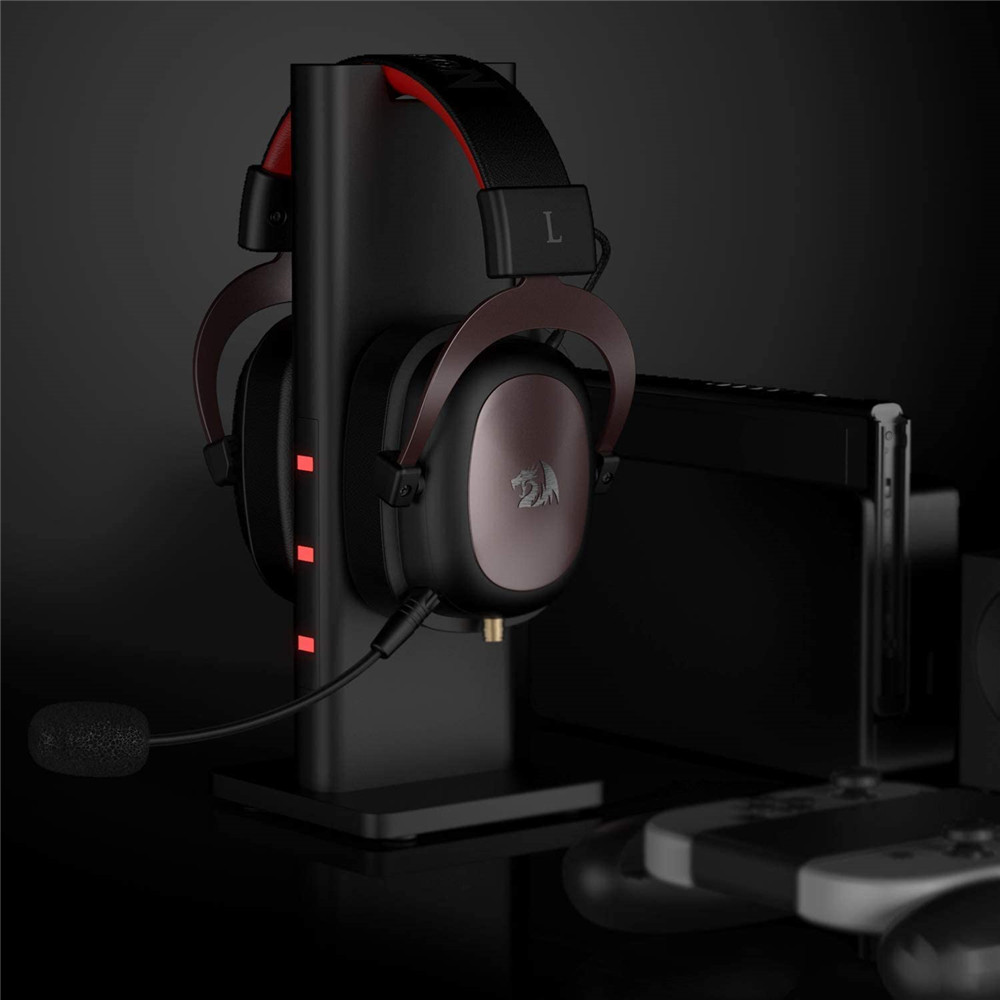 REDRAGON H510 Zeus Cable Game Headphones 7.1 surround sound memory foam ear cushion, detachable microphone headphones, for PC, PS4/3 and Xbo