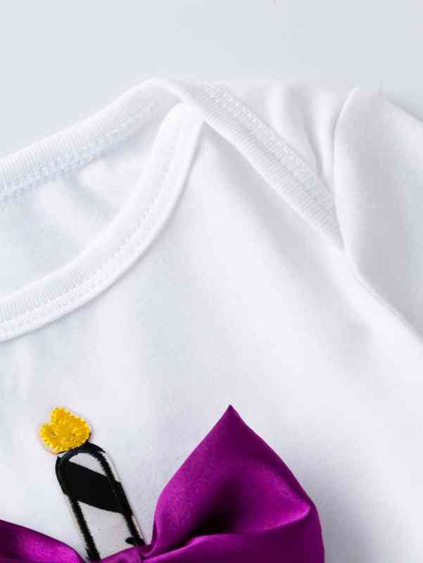 Baby Bow Front Bodysuit & Contrast Mesh Frilled Skirt With Headband And Shoes SHE