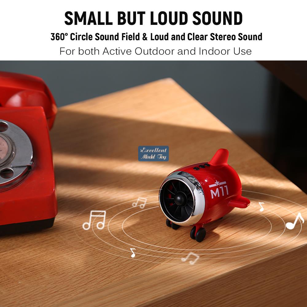 Cute Cartoon Aircraft Modle Wireless Bluetooth Speaker, Mini Portable o, Answer the Phone, Dual interconnection, Christmas Kid Birthday Gift, Decorati