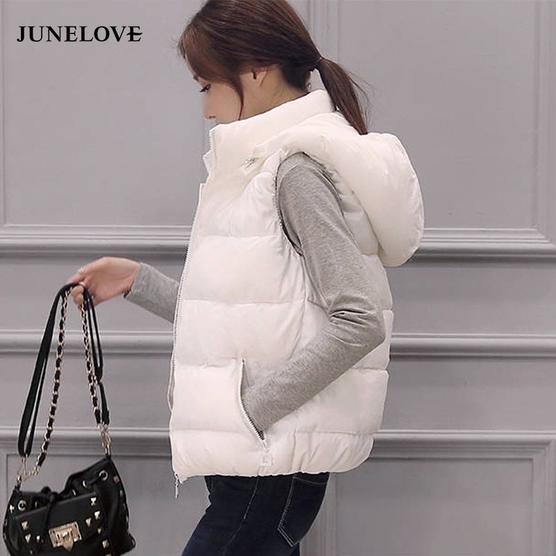 Wonder Hooded Cotton Vest Vintage Casual Warm Thick Waistcoat Sleeveless Solid Removable Hat Outwears 210510