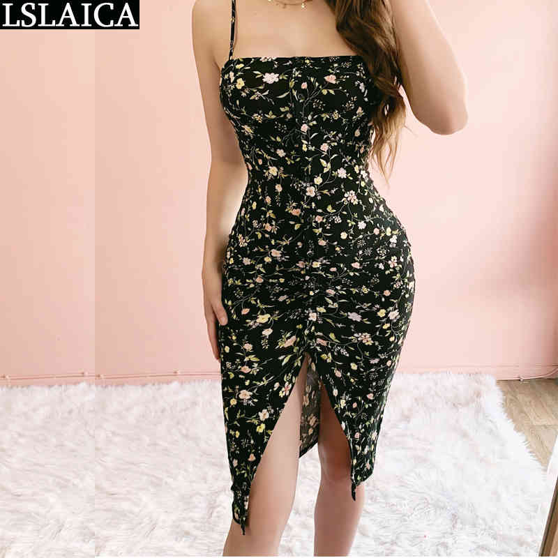 Dress Woman Backless Slim Mini Fashion Floral Print Streetwear Dresses Hem Split Holiday Beach Spaghetti Strap Vestidos 210520, Black
Dress Woman Backless Slim Mini Fashion Floral Print Streetwear Dresses Hem Split Holiday Beach Spaghetti Strap Vestidos 210520, Black