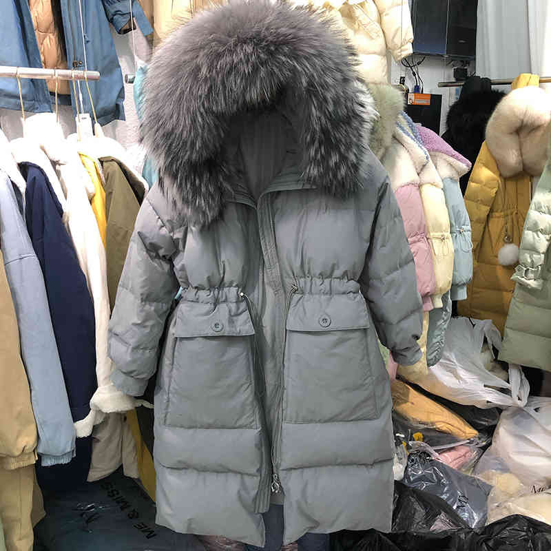 Women's Down & Parkas Winter Women Big Real Fur Collar Hooded Coats Female Elastic Waist Jacket White Duck Oversize Long S85 N9A4, Black
Women's Down & Parkas Winter Women Big Real Fur Collar Hooded Coats Female Elastic Waist Jacket White Duck Oversize Long S85 N9A4, Black