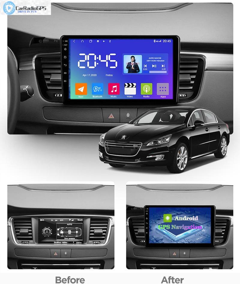 Car dvd GPS Radio for PEUGEOT 508 2011-2018 Player Music System Android 10.0 8 Core 10" Touch Screen