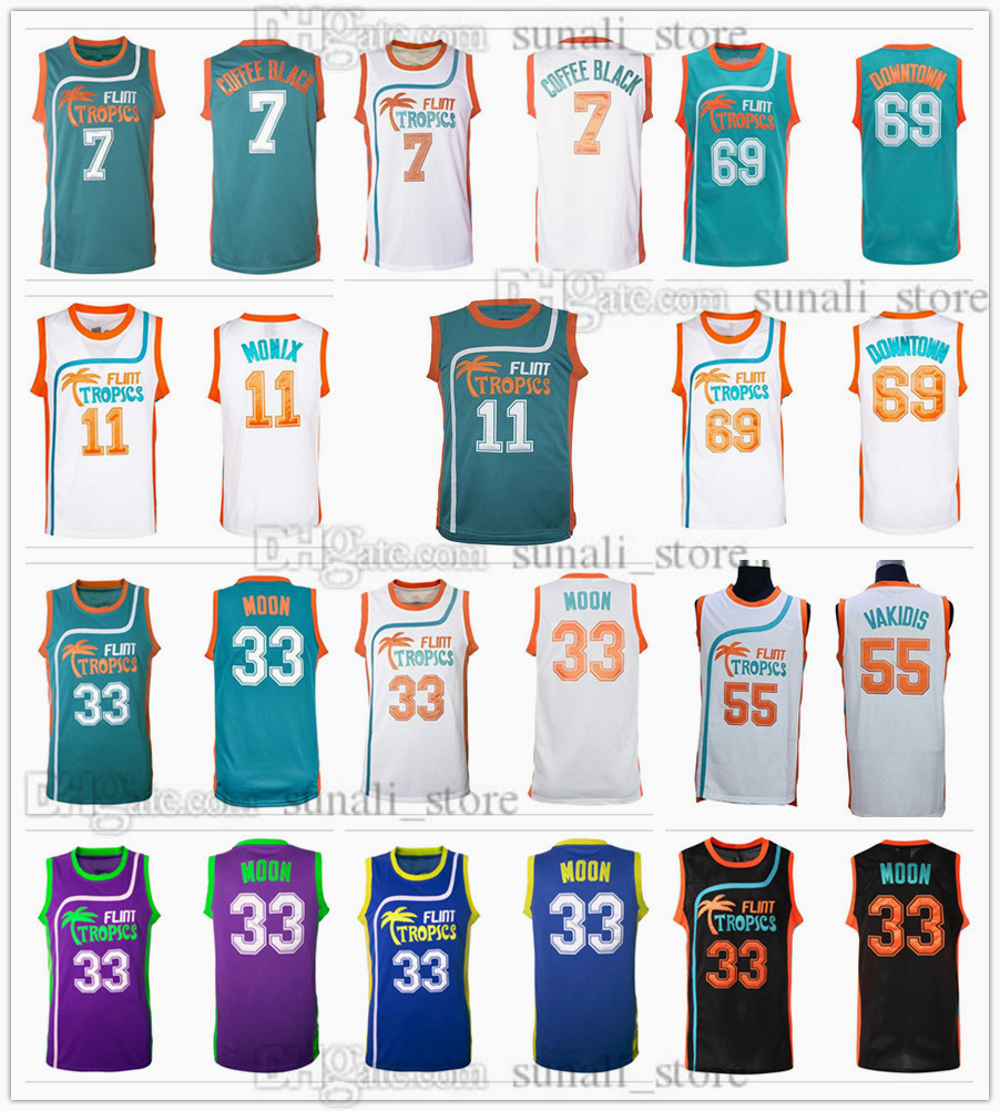 The Flint Tropics Jerseys Basketball 33 Jackie Moon 11 Ed Monix 7 Coffee Black 69 Downtown 55 Vakidis Movie Green White
The Flint Tropics Jerseys Basketball 33 Jackie Moon 11 Ed Monix 7 Coffee Black 69 Downtown 55 Vakidis Movie Green White