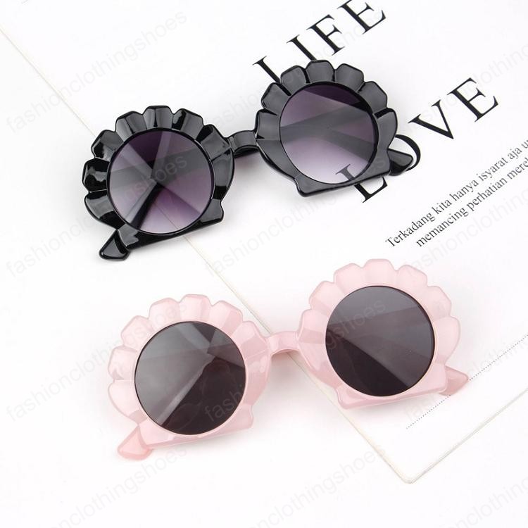Conch shell shape sunglasses fashion girls boys beach kids sun glasses