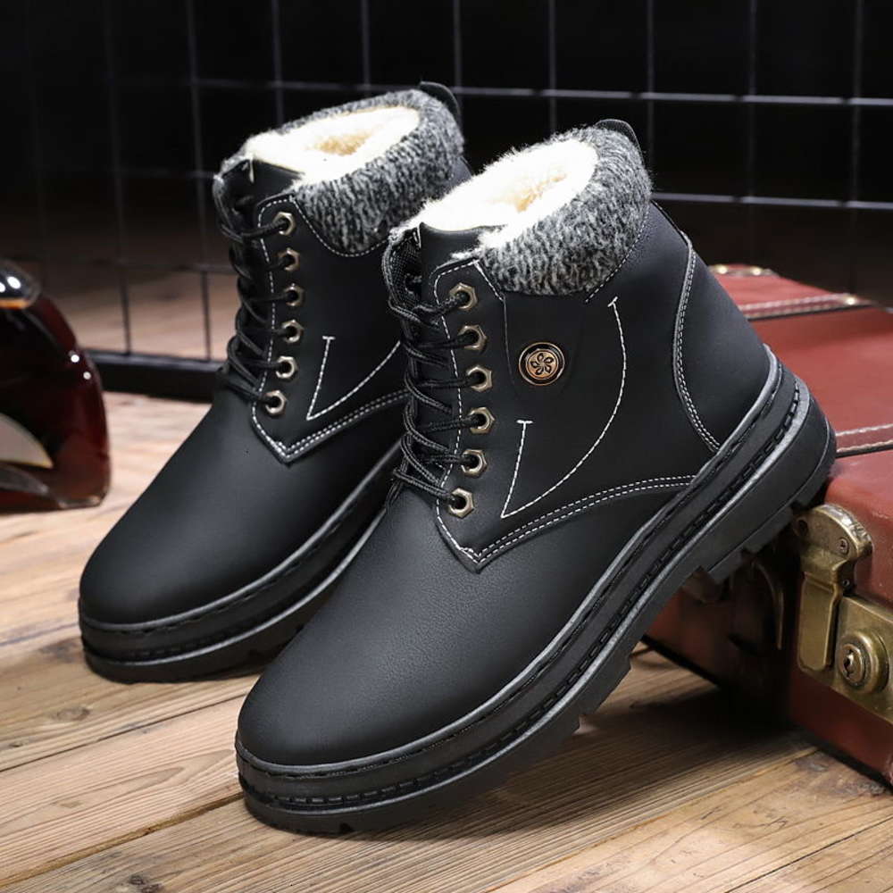 Three cool autumn winter Martin boots and cotton shoes, Black