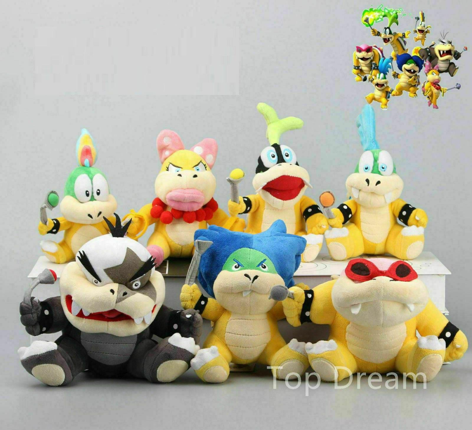 7pc set Doll Cartoon Koopalings Larry Iggy Lemmy Koopa Wendy Stuffed Plush Toys Soft Bowser, Multicolor
7pc set Doll Cartoon Koopalings Larry Iggy Lemmy Koopa Wendy Stuffed Plush Toys Soft Bowser, Multicolor