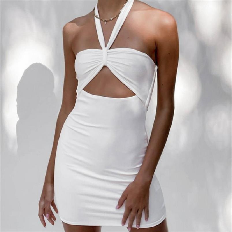 chic white halter mini womens dress hollow out sleeveless spaghetti strap ruched backless bodycon streetwear clothes, Black;gray
chic white halter mini womens dress hollow out sleeveless spaghetti strap ruched backless bodycon streetwear clothes, Black;gray