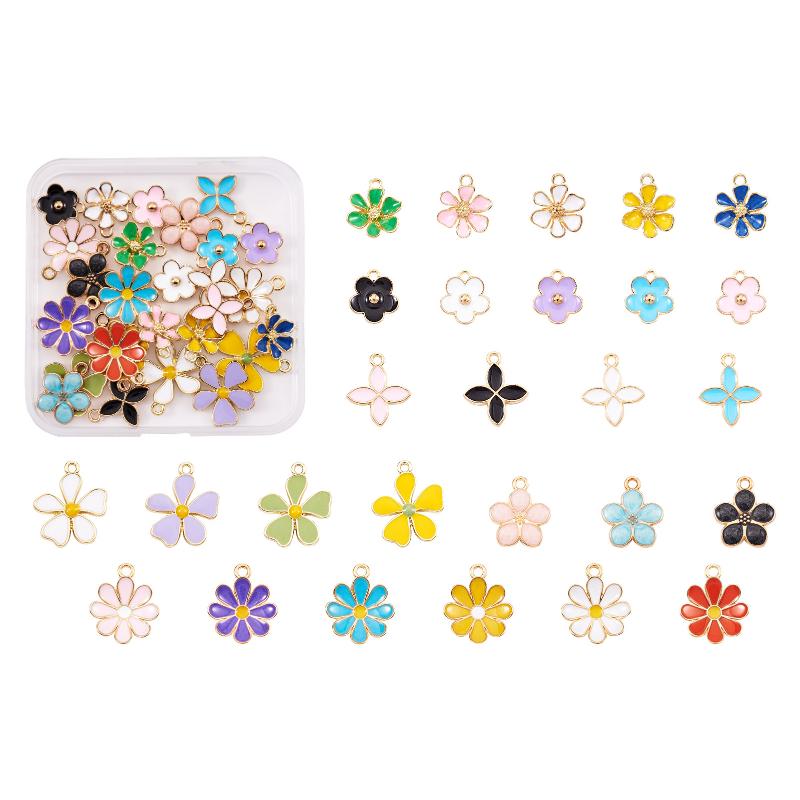 Charms 1 Box Daisy Sunflower Spray Painted Alloy Enamel Cute Mix Styles Golden Pendant For Earring Necklace DIY Jewelry Findings, Bronze;silver
Charms 1 Box Daisy Sunflower Spray Painted Alloy Enamel Cute Mix Styles Golden Pendant For Earring Necklace DIY Jewelry Findings, Bronze;silver