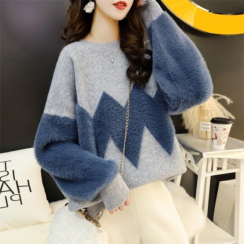 Women's Sweaters Round Neck Sweater Pullover Women Loose Korean Student Autumn And Winter 9 Fashion Wild Knitted Bottoming Shirt Top, Gray
Women's Sweaters Round Neck Sweater Pullover Women Loose Korean Student Autumn And Winter 9 Fashion Wild Knitted Bottoming Shirt Top, Gray