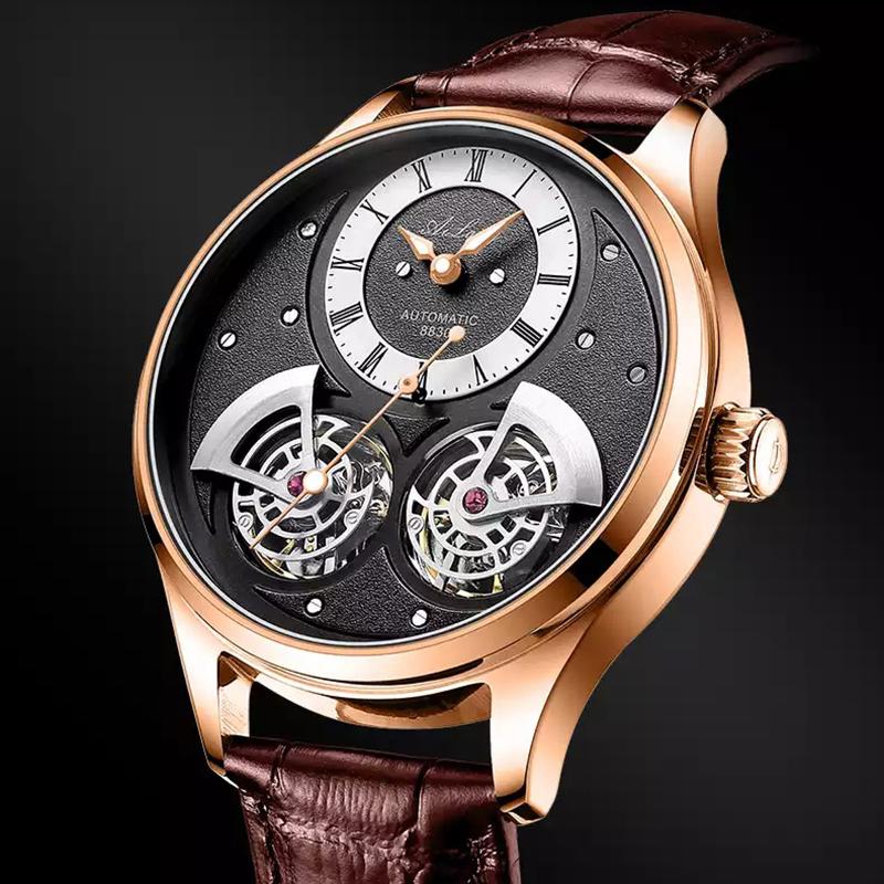 Wristwatches AILANG Double Tourbillon Mechanical Watch Mens Sports Automatic Wristwatch Fashion Business Male Clock Leather Relogio Masculin, Brown
Wristwatches AILANG Double Tourbillon Mechanical Watch Mens Sports Automatic Wristwatch Fashion Business Male Clock Leather Relogio Masculin, Brown