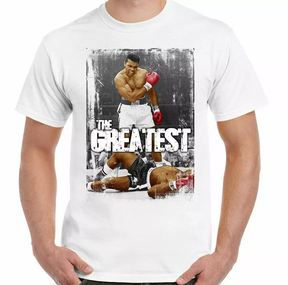 MUHAMMAD ALI T-SHIRT The Greatest Mens Boxing MMA Boxer Sonny Liston Photograph, White;black
MUHAMMAD ALI T-SHIRT The Greatest Mens Boxing MMA Boxer Sonny Liston Photograph, White;black