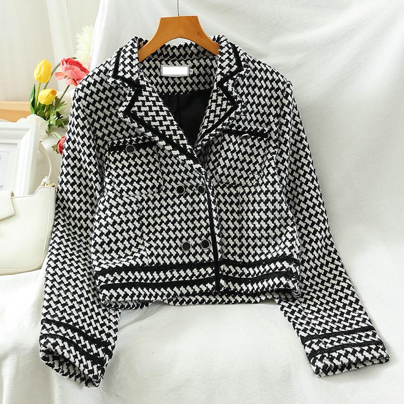Women's Jackets Plaid Kobieta Kurtka Short Woolen Jacket Coat Women Autumn Winter 2021 England Long Sleeve Outwear Crop Top Mujer Chaqueta, Black;brown
Women's Jackets Plaid Kobieta Kurtka Short Woolen Jacket Coat Women Autumn Winter 2021 England Long Sleeve Outwear Crop Top Mujer Chaqueta, Black;brown