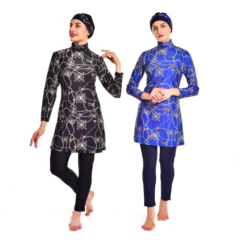 Swim Wear Muslim Swimwear Three-Piece Over-The-Top Print Swimsuit Size Slim Elastic Tight Long-Sleeved Islamic Clothing Women Lady Gril
Swim Wear Muslim Swimwear Three-Piece Over-The-Top Print Swimsuit Size Slim Elastic Tight Long-Sleeved Islamic Clothing Women Lady Gril