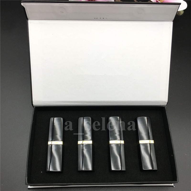 Lips Makeup Long Lasting Waterproof Velvet Lipsticks Set Matte Lipstick 4 colors Black tube lip stick cosmetic lipkit, Mixed color with logo
Lips Makeup Long Lasting Waterproof Velvet Lipsticks Set Matte Lipstick 4 colors Black tube lip stick cosmetic lipkit, Mixed color with logo