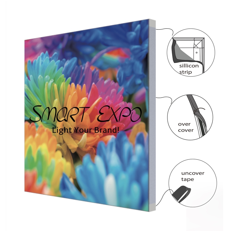 Stylish A1 Frameless Fabric LED Light Box Advertising Display with Backlit Panels Printing Graphic