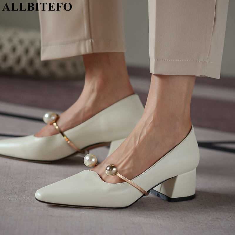 ALLBITEFO autumn/spring genuine leather thick heels party women shoes high quality women high heel shoes alons hauts femme 210611, As picture
ALLBITEFO autumn/spring genuine leather thick heels party women shoes high quality women high heel shoes alons hauts femme 210611, As picture