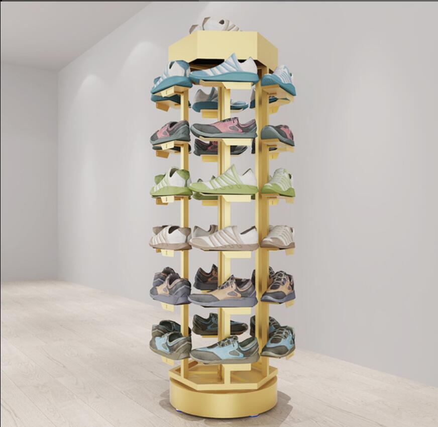 Shoe display racks Commercial Furniture floor type shoes shop rack clothing store iron shelf multi-layer storage shelfs