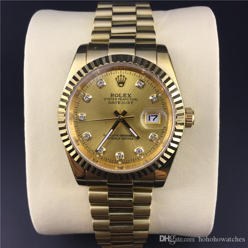 R Luxury gold watch mens watches fashion dress datejust Multi-Color dial designer stainless steel movement automatic calendar, Slivery;brown
R Luxury gold watch mens watches fashion dress datejust Multi-Color dial designer stainless steel movement automatic calendar, Slivery;brown