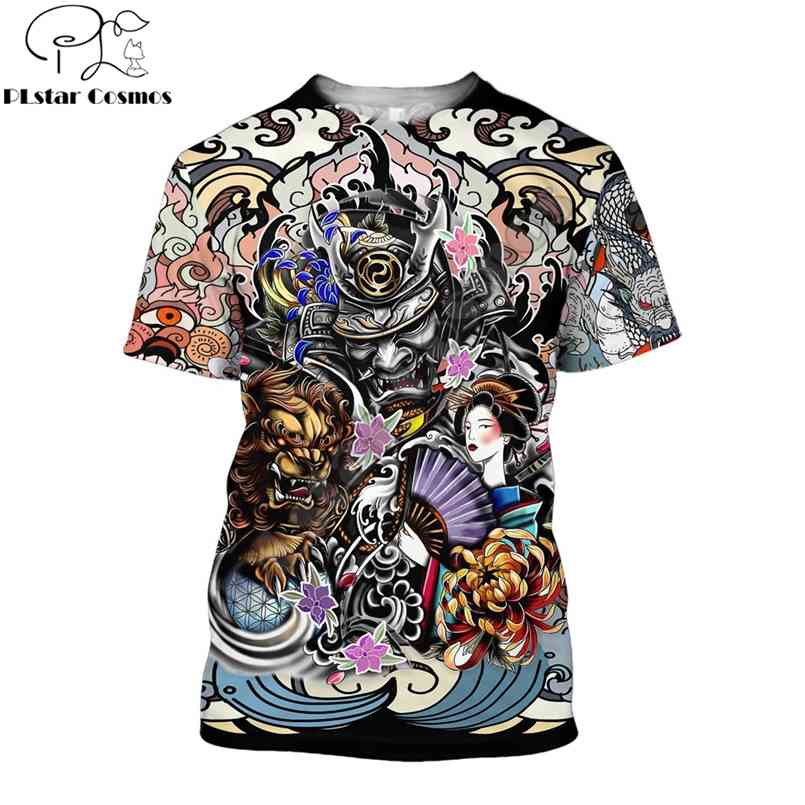 Summer Men t-shirt Samurai and Dragon Tattoo 3D ALL OVER Printed Harajuku Casual short Sleeve Tee shirts Unisex tops QDL024 210707
Summer Men t-shirt Samurai and Dragon Tattoo 3D ALL OVER Printed Harajuku Casual short Sleeve Tee shirts Unisex tops QDL024 210707