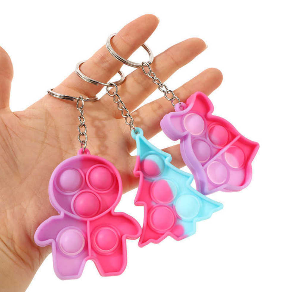 Push Fidget Toy Bubble Popper Key Ring Gradient Pressure Relief Cartoon Silicone Toys Christmas Toys Xmas Tree Shape Kids Squeeze Keychain G829TFR
Push Fidget Toy Bubble Popper Key Ring Gradient Pressure Relief Cartoon Silicone Toys Christmas Toys Xmas Tree Shape Kids Squeeze Keychain G829TFR