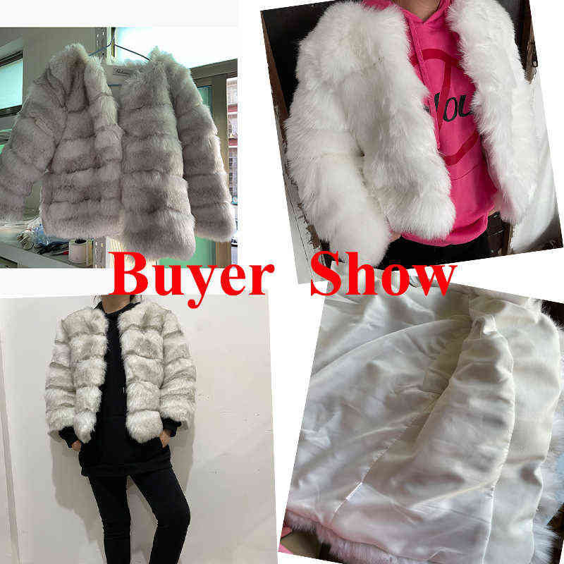 Rimocy Plus Size 4XL Faux Fur Coat Women Winter High Quality Thicken Warm Jackets Woman Long Sleeve Cropped Fur Coats Lady 211123